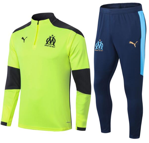 Marseille Green Training Kits Sweatshirt with Pants 2020/21